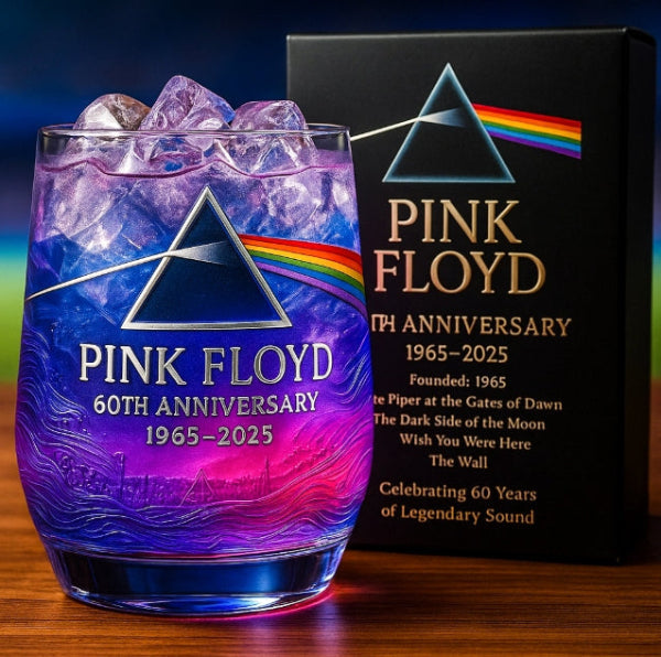 Pink Floyd 60th Anniversary Whiskey Glass🔥