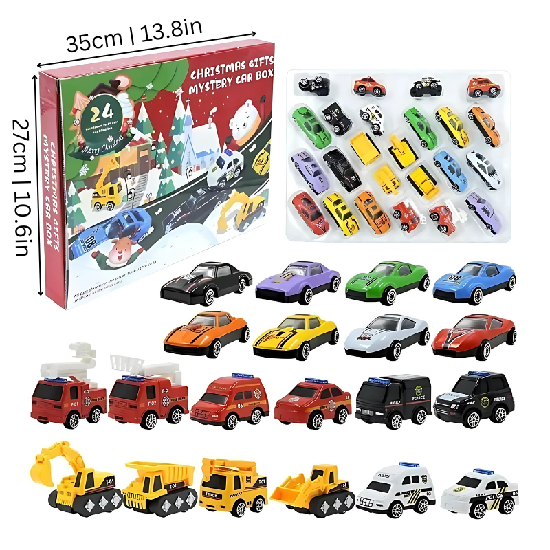 Alloy toycar advent calendar