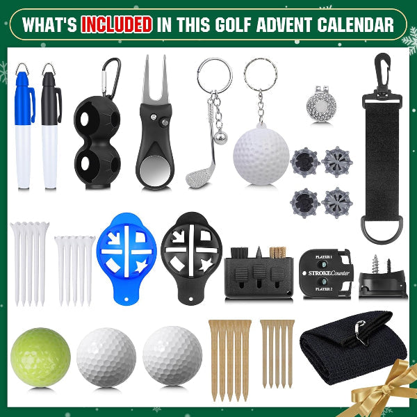 ✨Golf Advent Calendar 2025 for Men - 24 Days of Golf Surprises & Christmas Fun