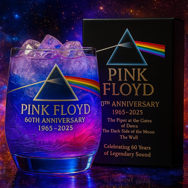 Pink Floyd 60th Anniversary Whiskey Glass🔥