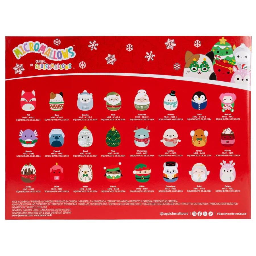 🎄Plushie Original 24-Day Micromallows Holiday Plush Advent Calendar🎄