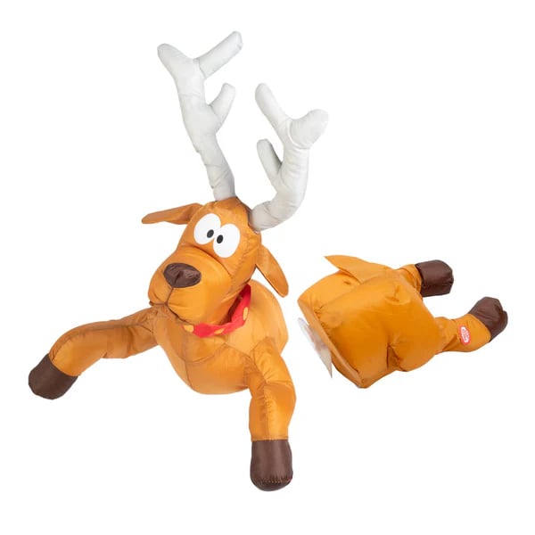 Crashing reindeer and Santa Claus set
