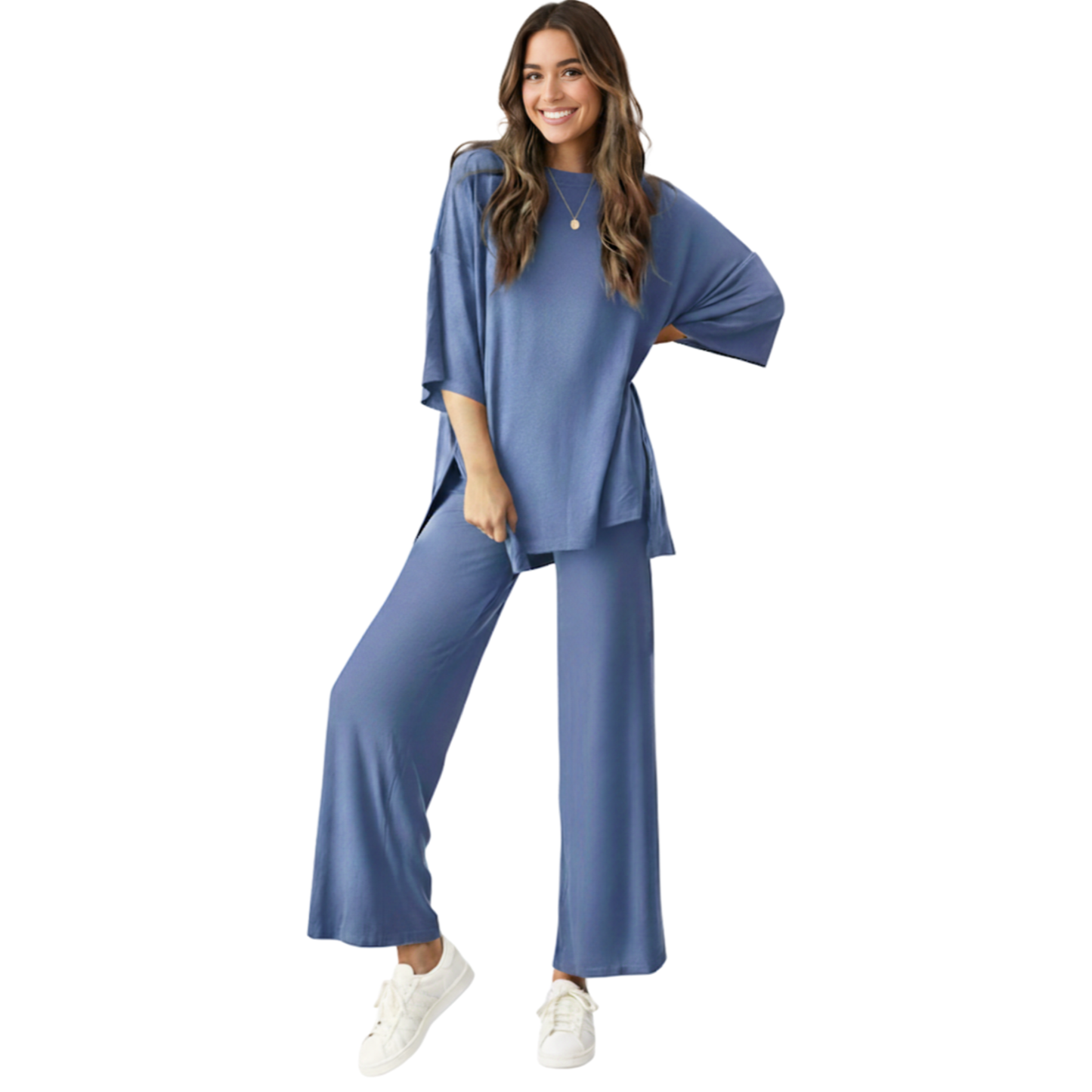 CozyFlex™ Soft Tee & Flattering Pants Two-Piece Set
