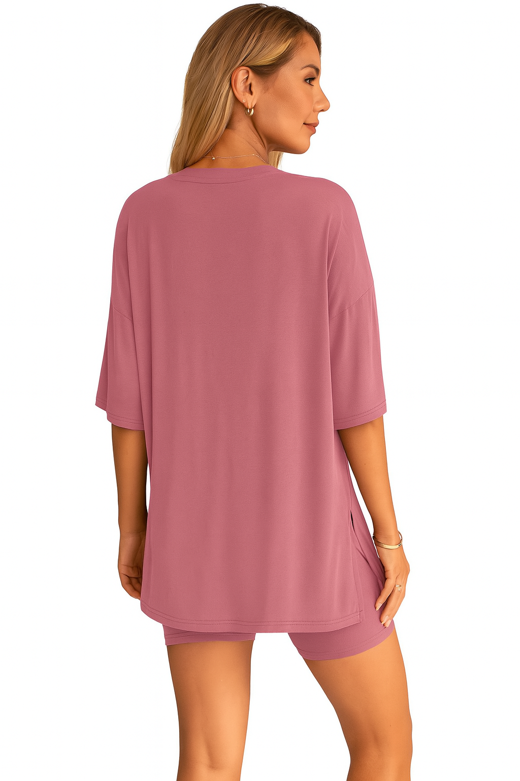 CozyFlex™ Soft Tee & Flattering Shorts Two-Piece Set